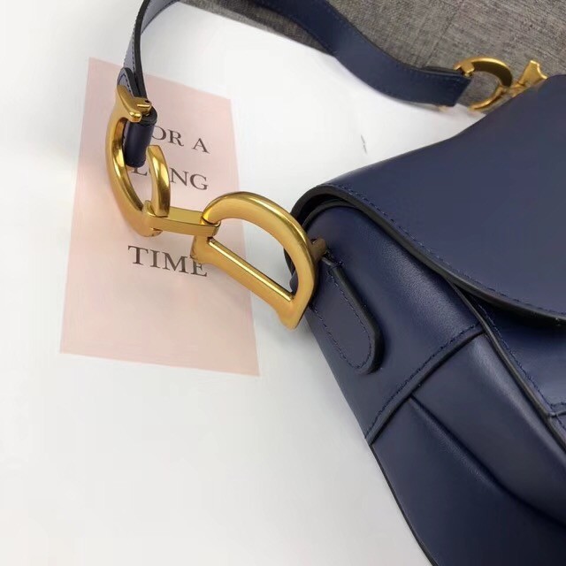 Dior MINI SADDLE BAG CALFSKIN M0447 dark blue