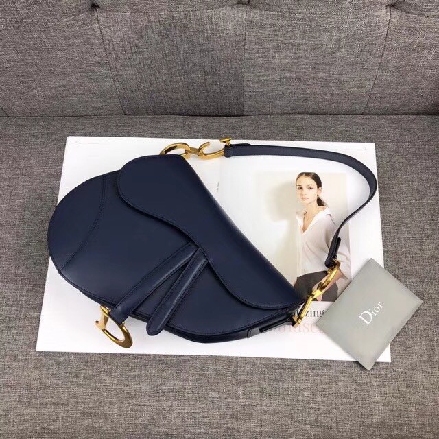 Dior MINI SADDLE BAG CALFSKIN M0447 dark blue