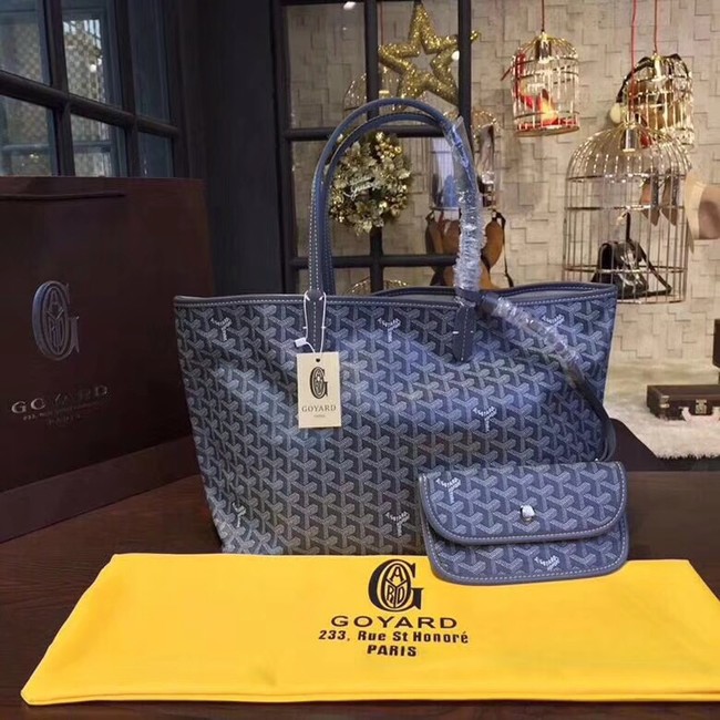 Goyard Y Doodling Calfskin Leather Tote Bag A36987 blue