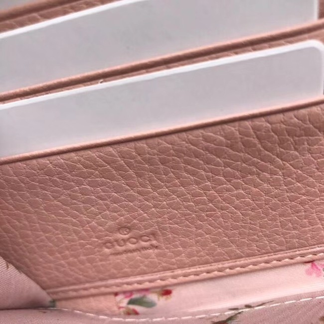 Gucci Leather zip around wallet with bow 524291 White