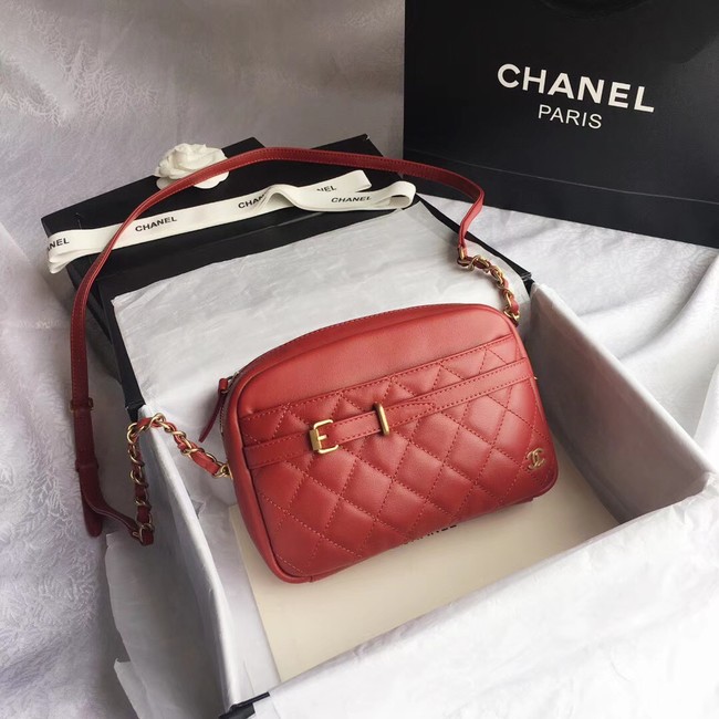 Chanel Original Camera Case Calfskin & Gold-Tone Metal A57659 red