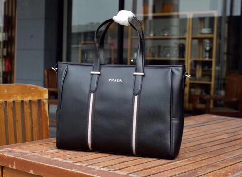 Prada Saffiano Leather Tote Bags PD0123 Black
