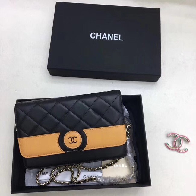 Chanel Clutch with Chain 6851 black Gold chain