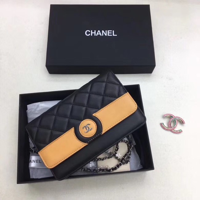 Chanel Clutch with Chain 6851 black silver chain