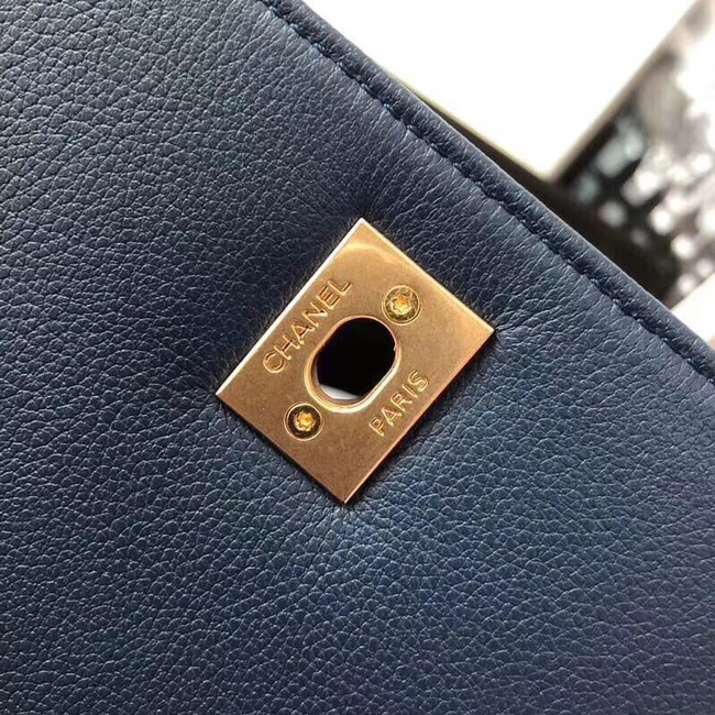 Chanel Flap Bag with Top Handle Original A57147 blue