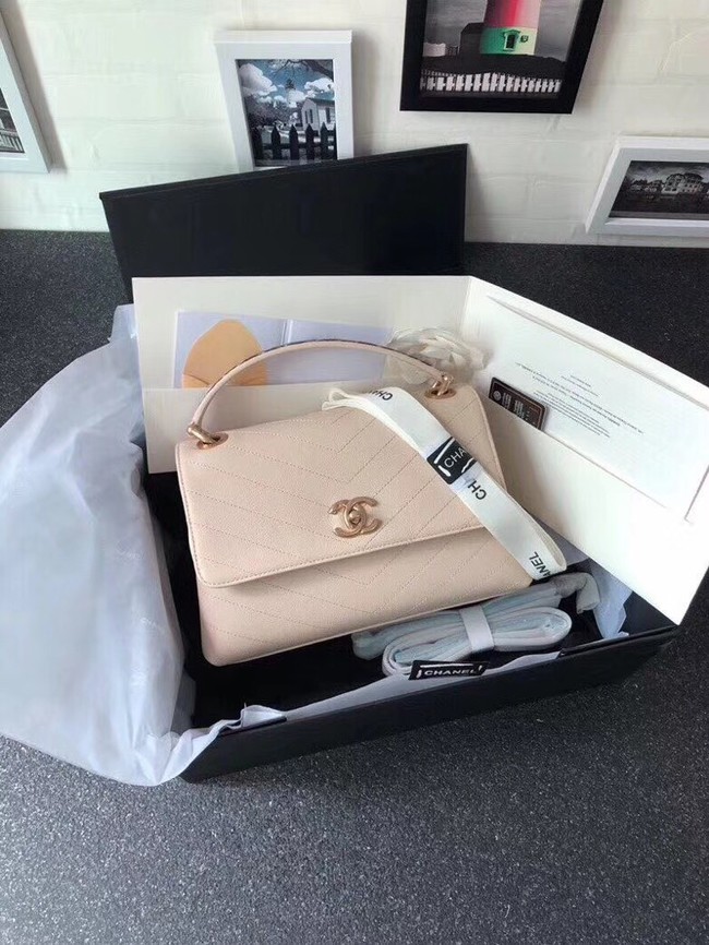 Chanel Flap Bag with Top Handle Original A57147 off-white