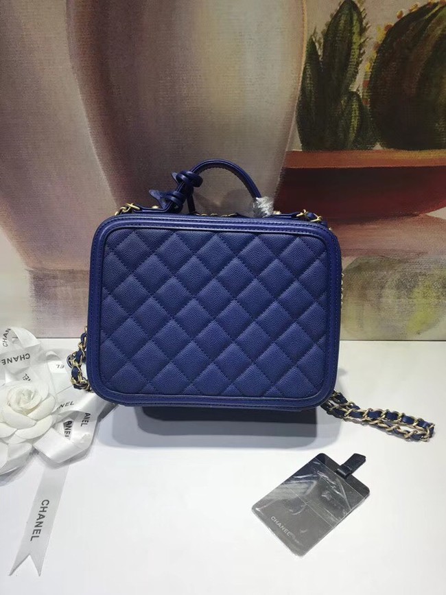 Chanel Vanity Case Original A93343 blue