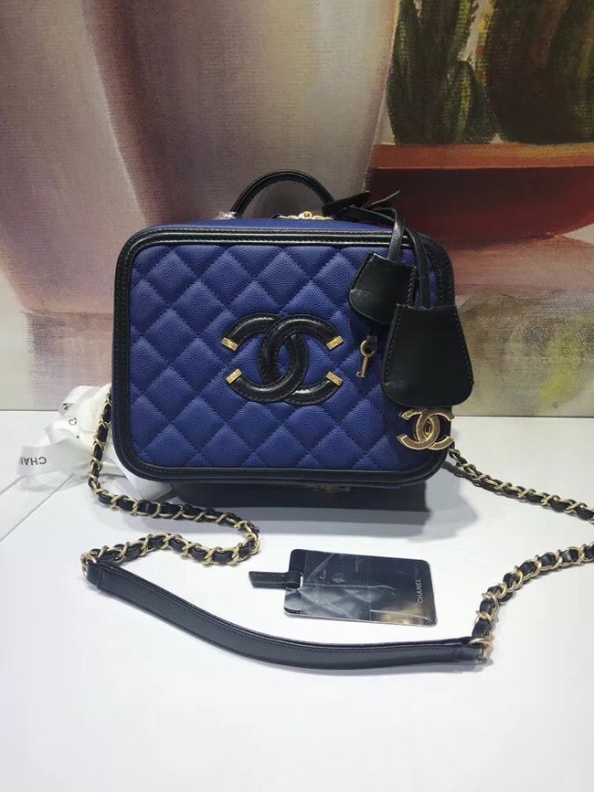 Chanel Vanity Case Original A93343 blue