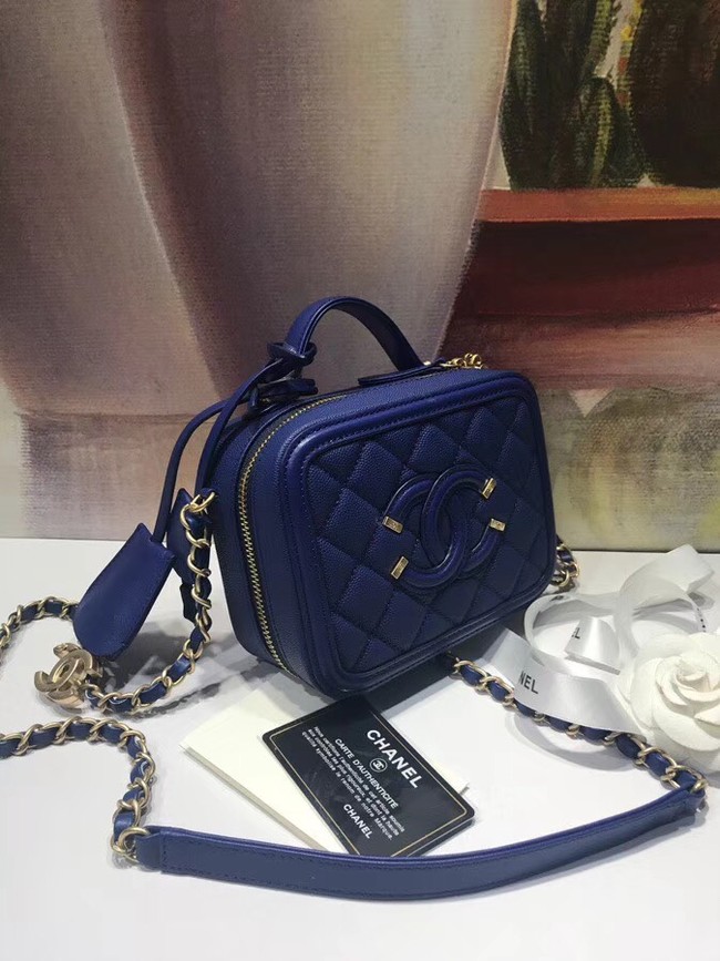 Chanel mini Vanity Case Original A93342 blue