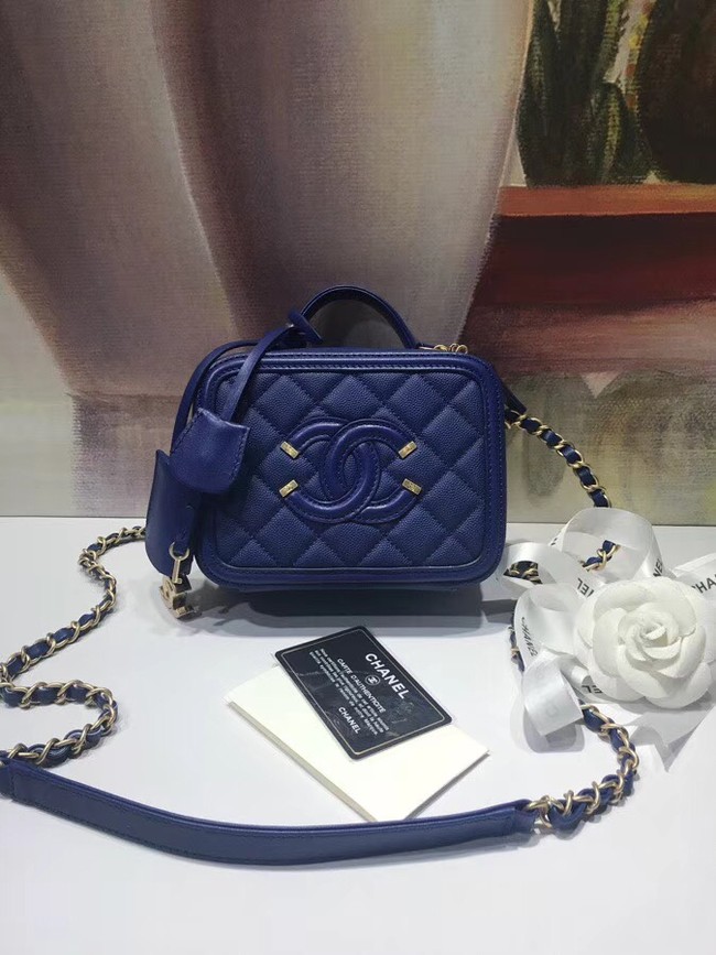 Chanel mini Vanity Case Original A93342 blue