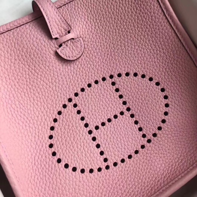 Hermes Evelyne original togo leather mini Shoulder Bag H15698 pink