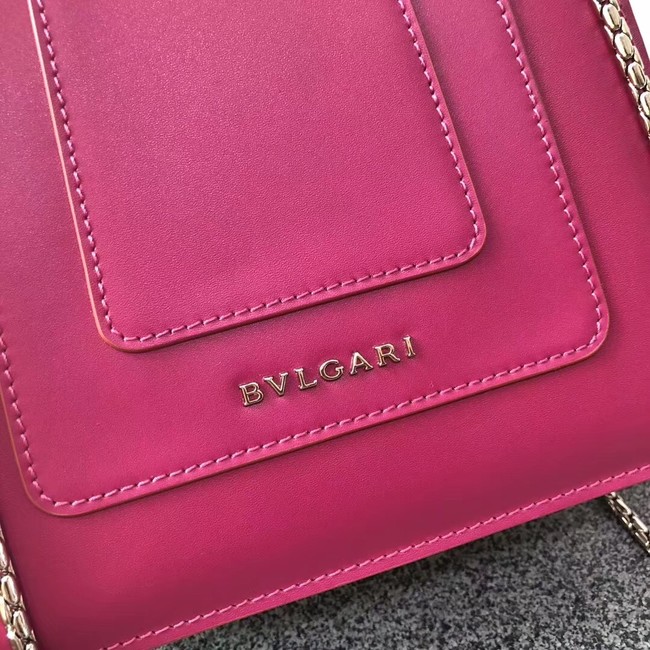 BVLGARI Serpenti Forever leather flap bag 286999 rose