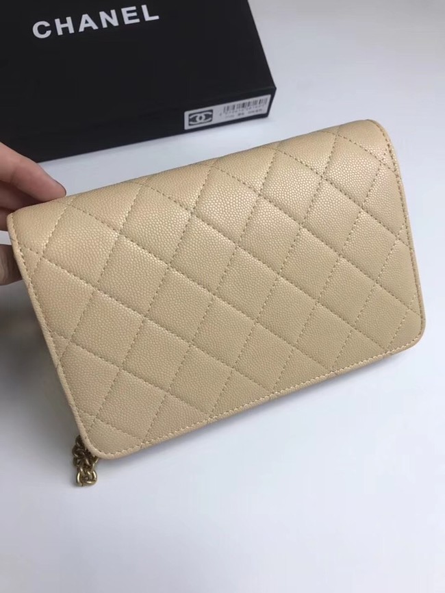 Chanel Wallet on Chain Original A70641 apricot