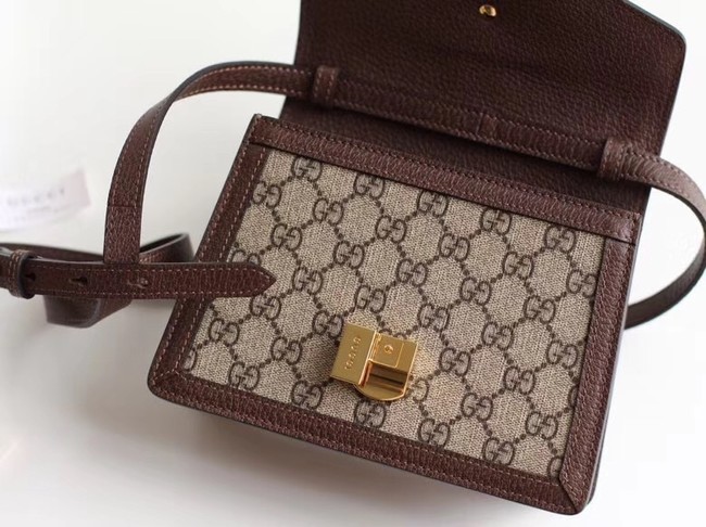 Gucci Sylvie GG Supreme canvas mini bag 470270 brown