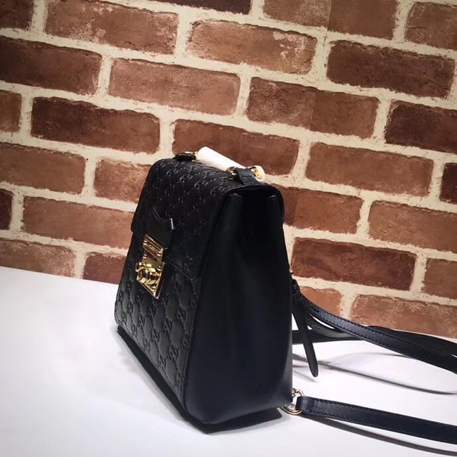 Gucci original Padlock Gucci Signature backpack 498194 black