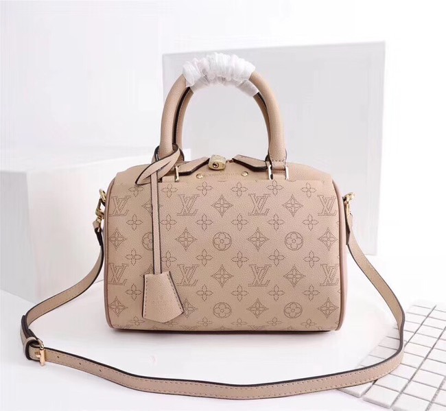 Louis Vuitton Mahina Leather SPEEDY BANDOULIERE 30 M40431 apricot