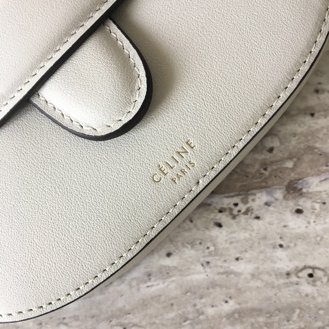 Celine Original Leather mini Shoulder Bag 3694 WHITE