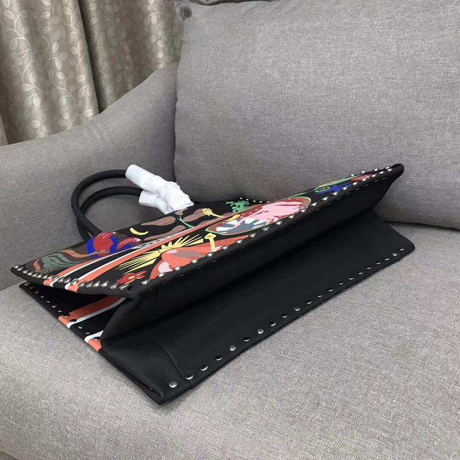 DIOR BOOK TOTE BAG IN MULTI-COLOURED CALFSKIN M1286