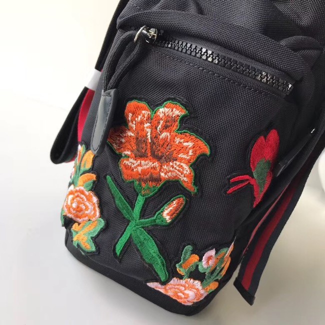 Gucci Backpack with embroidery 429037 black
