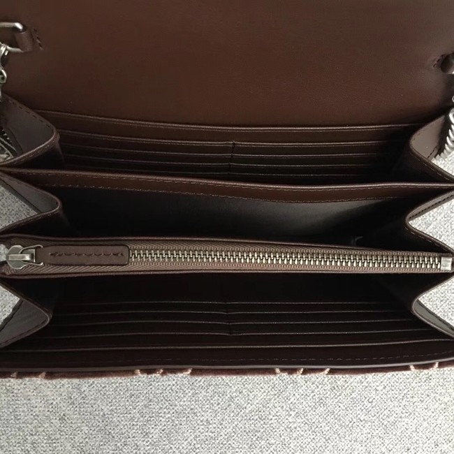 Gucci Dionysus GG velvet mini chain wallet 401231 brown