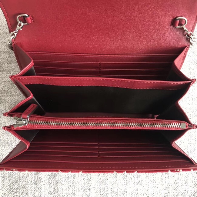 Gucci Dionysus GG velvet mini chain wallet 401231 red