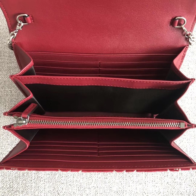 Gucci Dionysus GG velvet mini chain wallet 401231 red