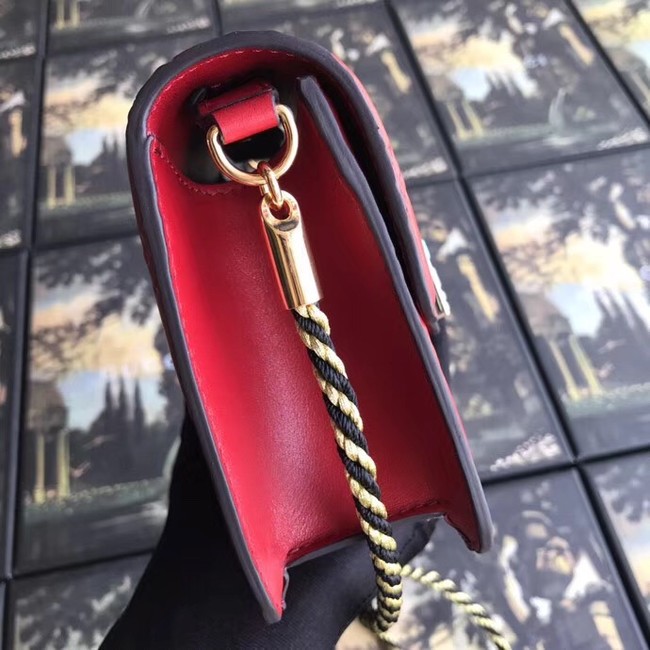 Gucci leather Shoulder bag with Square G 544242 red