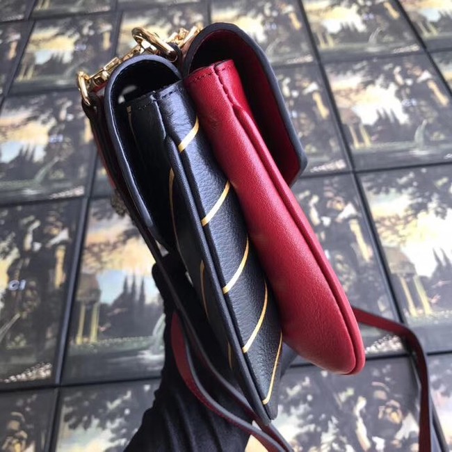 Gucci Medium double shoulder bag 524822 black&red