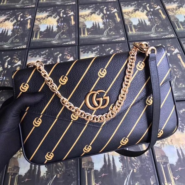 Gucci Medium double shoulder bag 524822 black&white