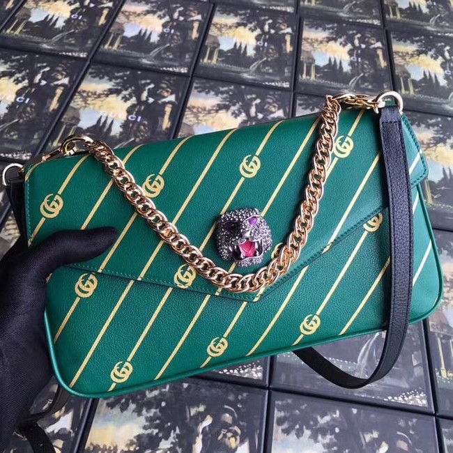 Gucci Medium double shoulder bag 524822 green