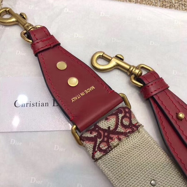 Dior BURGUNDY CANVAS STRAP 03566