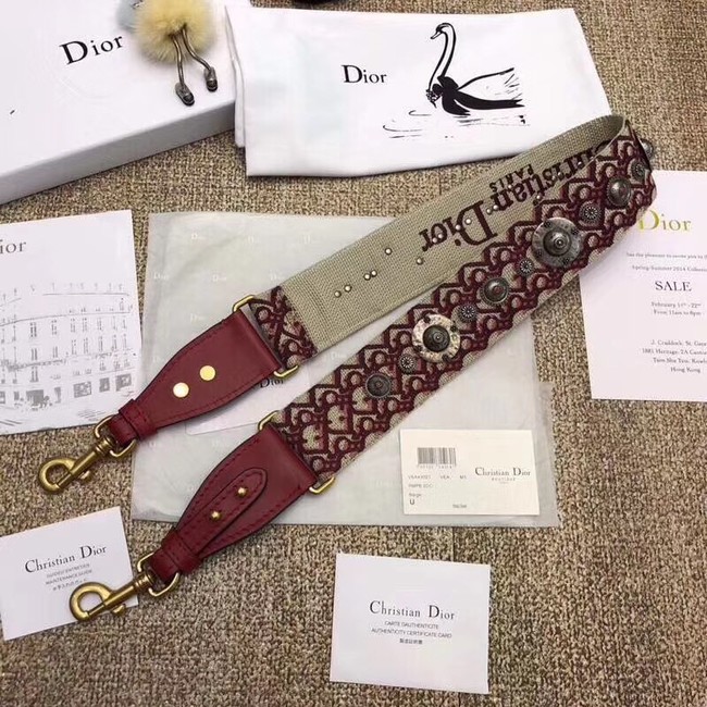 Dior BURGUNDY CANVAS STRAP 03566