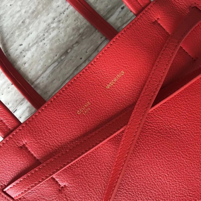 CELINE SMALL CABAS PHANTOM IN SOFT GRAINED CALFSKIN 17602 red