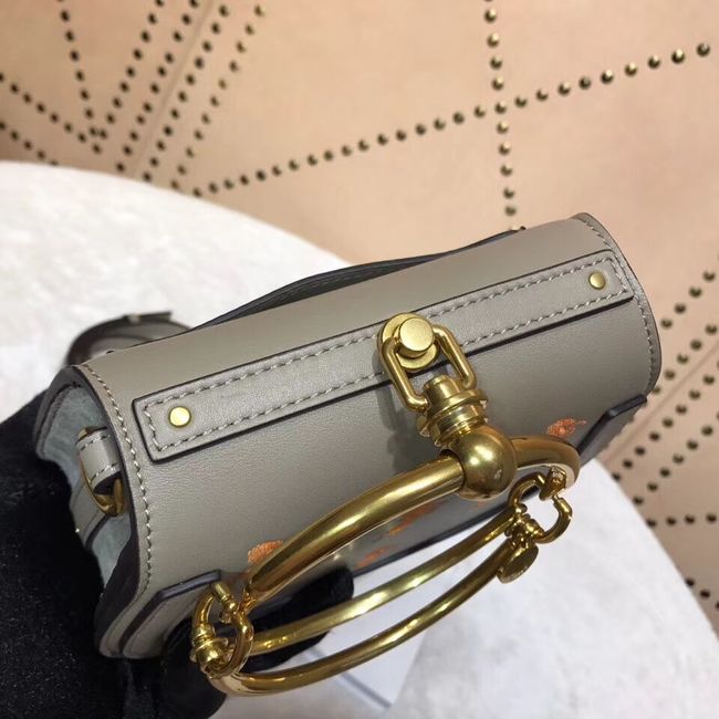CHLOE Small Nile leather Horse bracelet bag 3E1302 grey