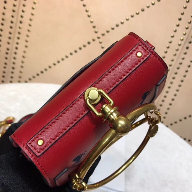 CHLOE Small Nile leather Horse bracelet bag 3E1302 red