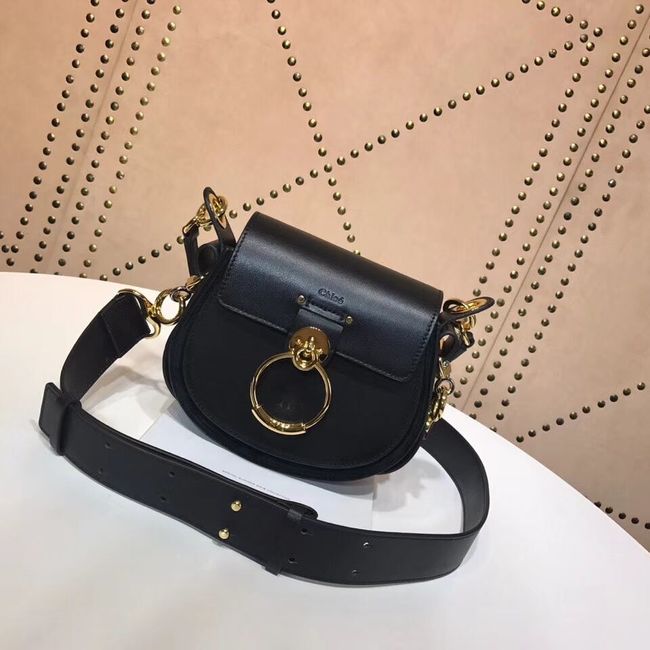 CHLOE Tess Small leather shoulder bag 3E153 black