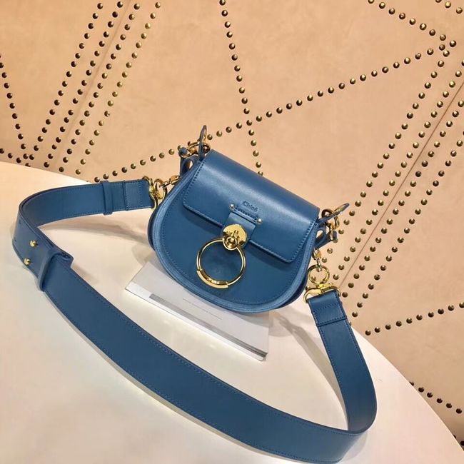 CHLOE Tess Small leather shoulder bag 3E153 blue