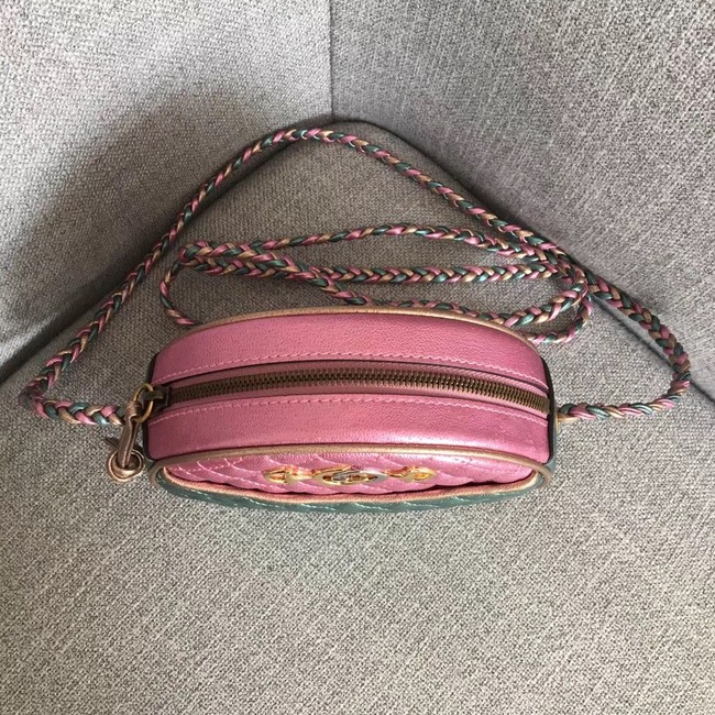 Gucci Laminated leather mini bag 534951 Pink&blue