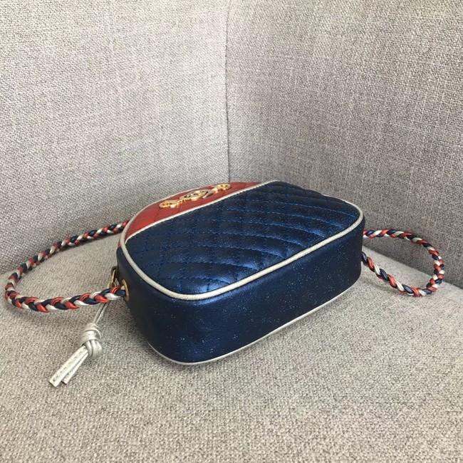 Gucci Laminated leather mini bag 534951 red&blue