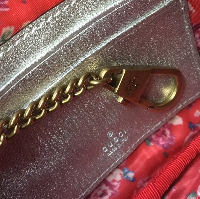 Gucci Laminated leather mini bag 534951 red&blue