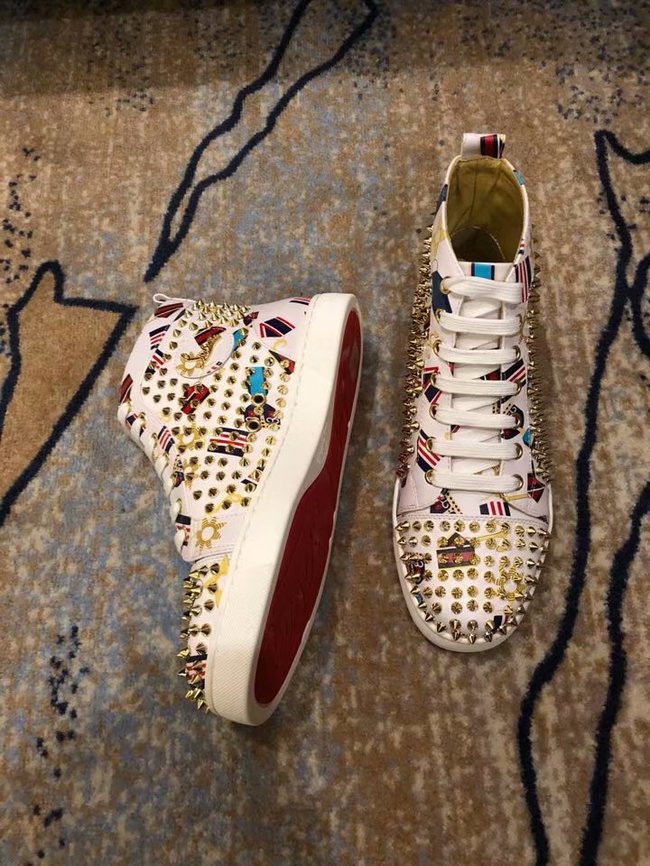 CHRISTIAN LOUBOUTIN Lou Spikes Orlato studded sneakers CL1015