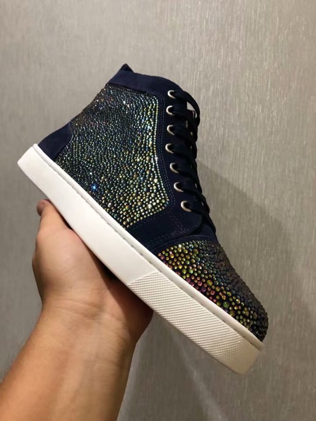 CHRISTIAN LOUBOUTIN Pik Boat glitter leather sneakers CL1041