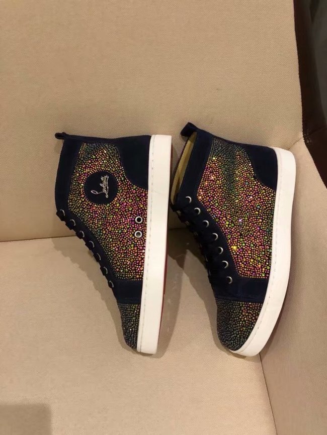 CHRISTIAN LOUBOUTIN Pik Boat glitter leather sneakers CL1041