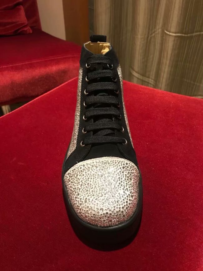 CHRISTIAN LOUBOUTIN Pik Boat glitter leather sneakers CL1044