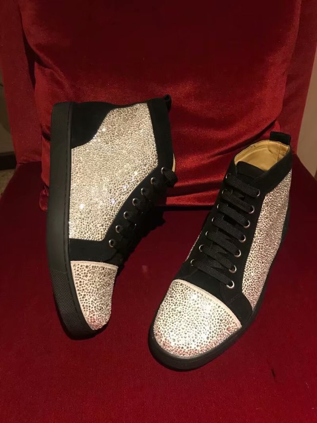 CHRISTIAN LOUBOUTIN Pik Boat glitter leather sneakers CL1044