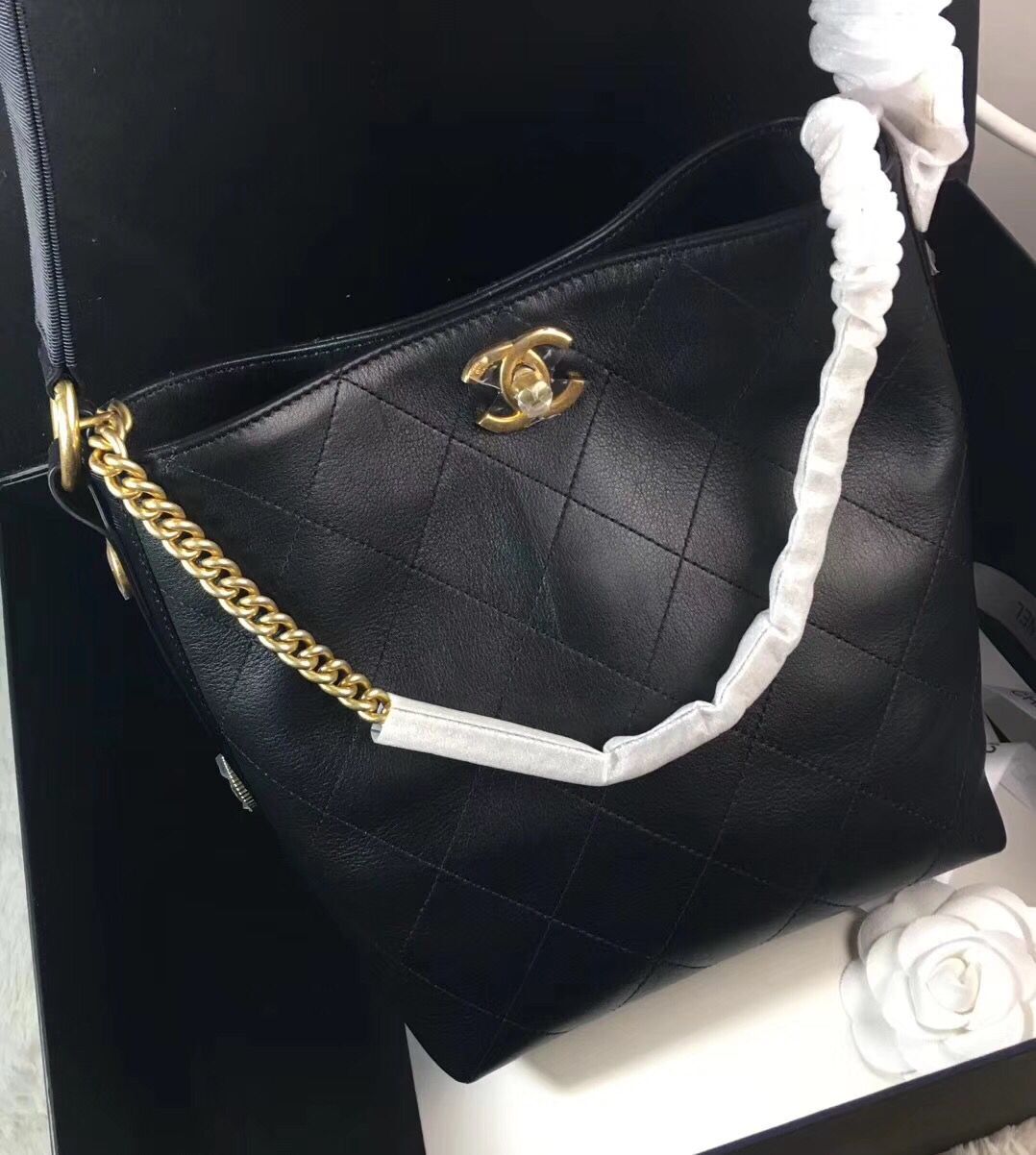Chanel Retro Bucket Original Calfskin Bag CC62358 Black