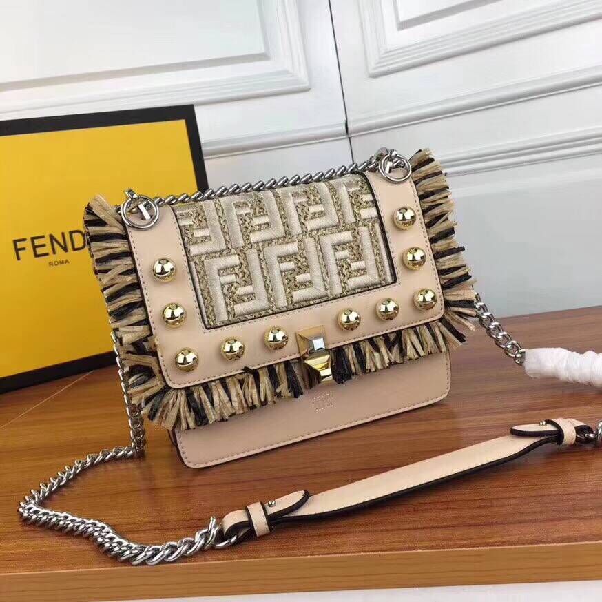 Fendi Calfskin Leather Flap Shoulder Bag FF019