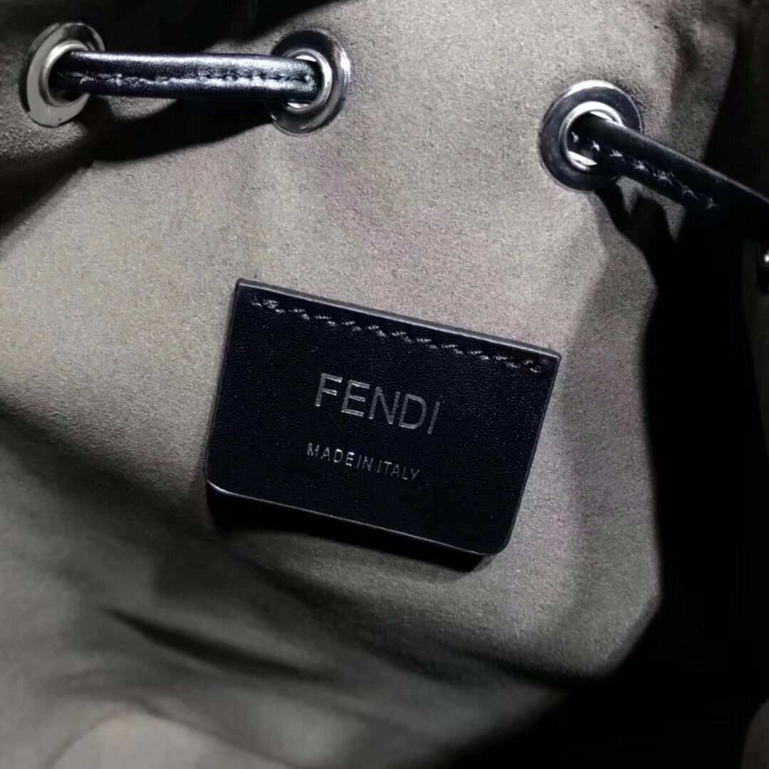 Fendi Calfskin Leather Flap TOTE Bag 3326 Black&Brown