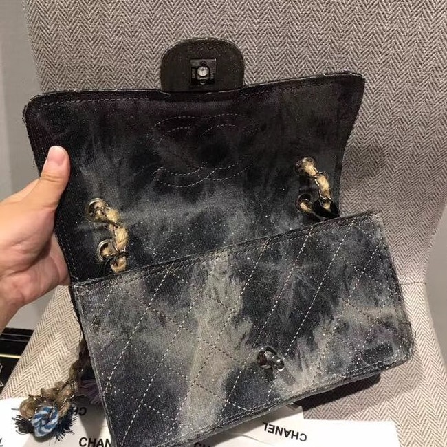 Chanel Flap Bag Original Denim D1112 grey