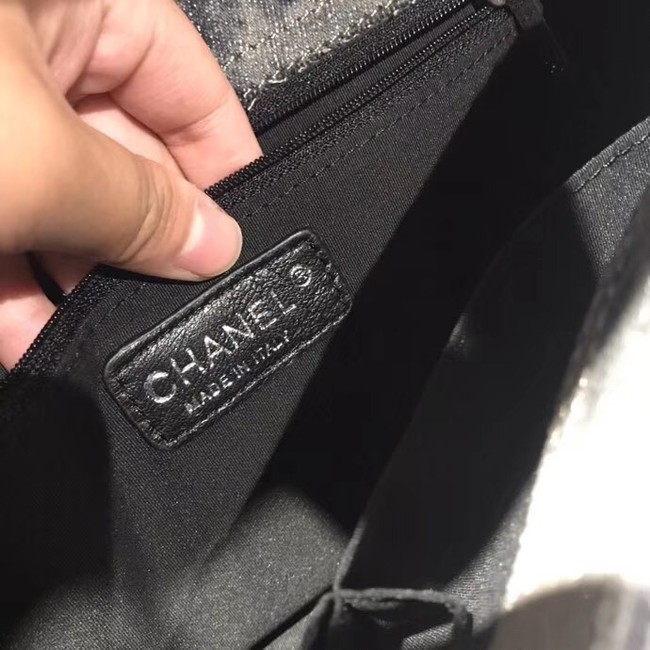 Chanel Flap Bag Original Denim Shoulder Bag D1113 dark grey